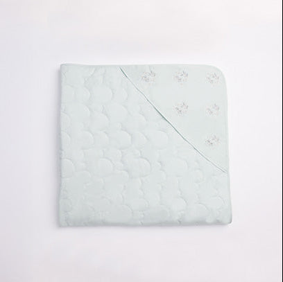 Hooded Quilted Wrap Leaves Green