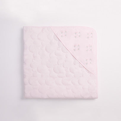 Hooded Quilted Wrap Buds Baby Pink