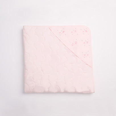 Hooded Quilted Wrap Acorn Peach