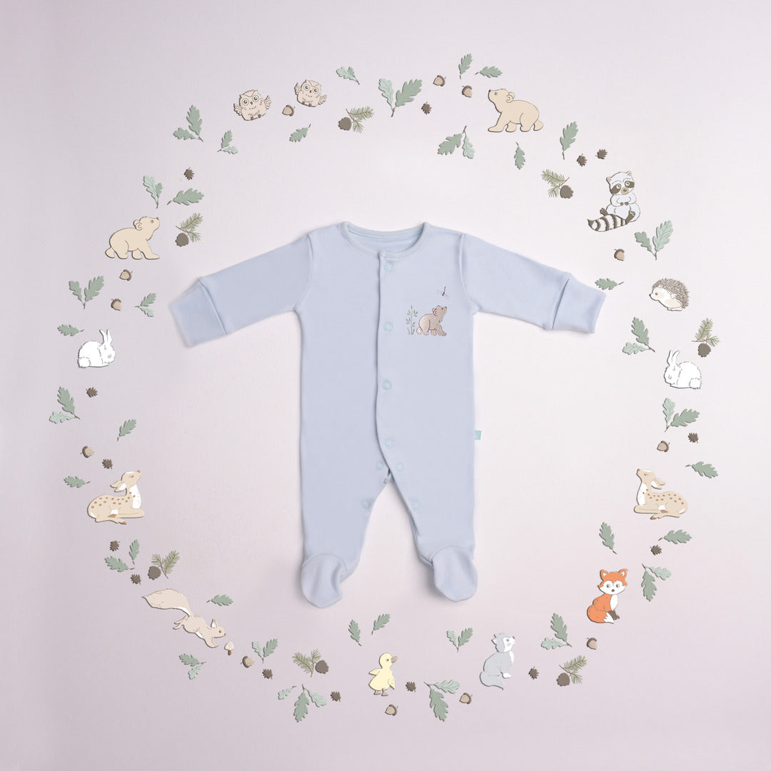 Newborn Sleep Suit - Blue Romper