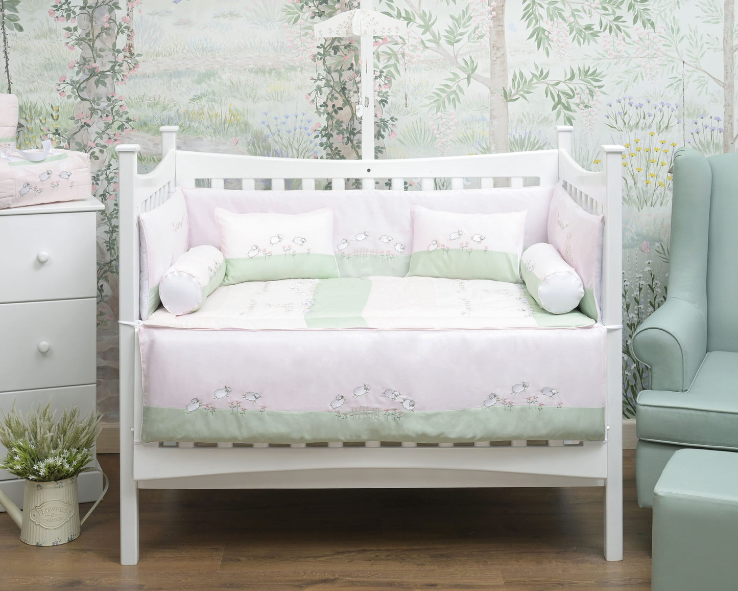 Lambs in Meadow Bumper Set