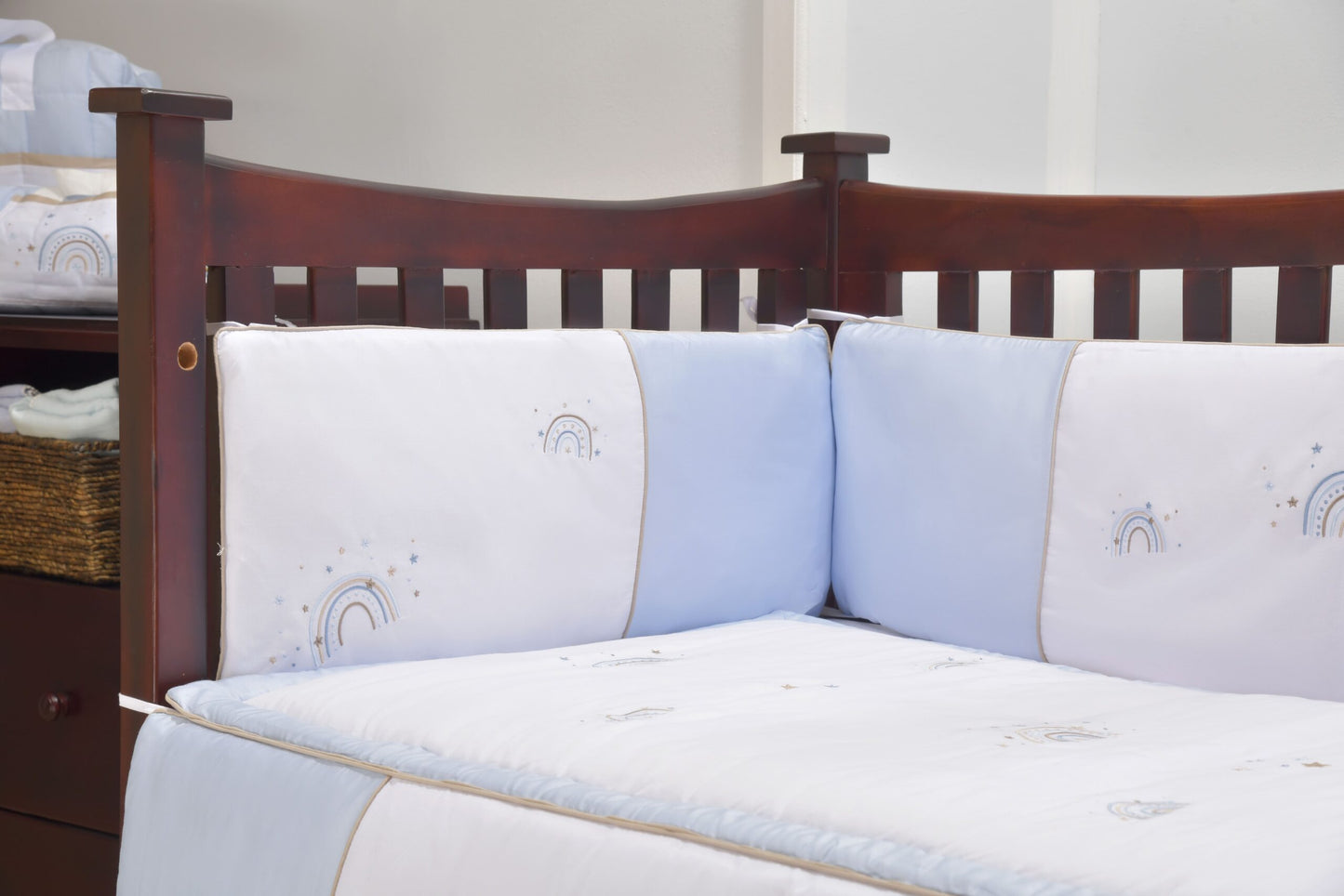 Rainbow Blue Cot Sheet