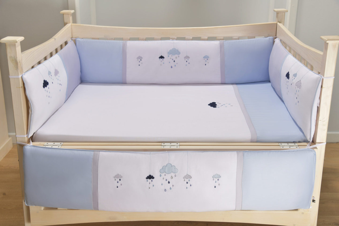 Rainy Blue Cot Sheet