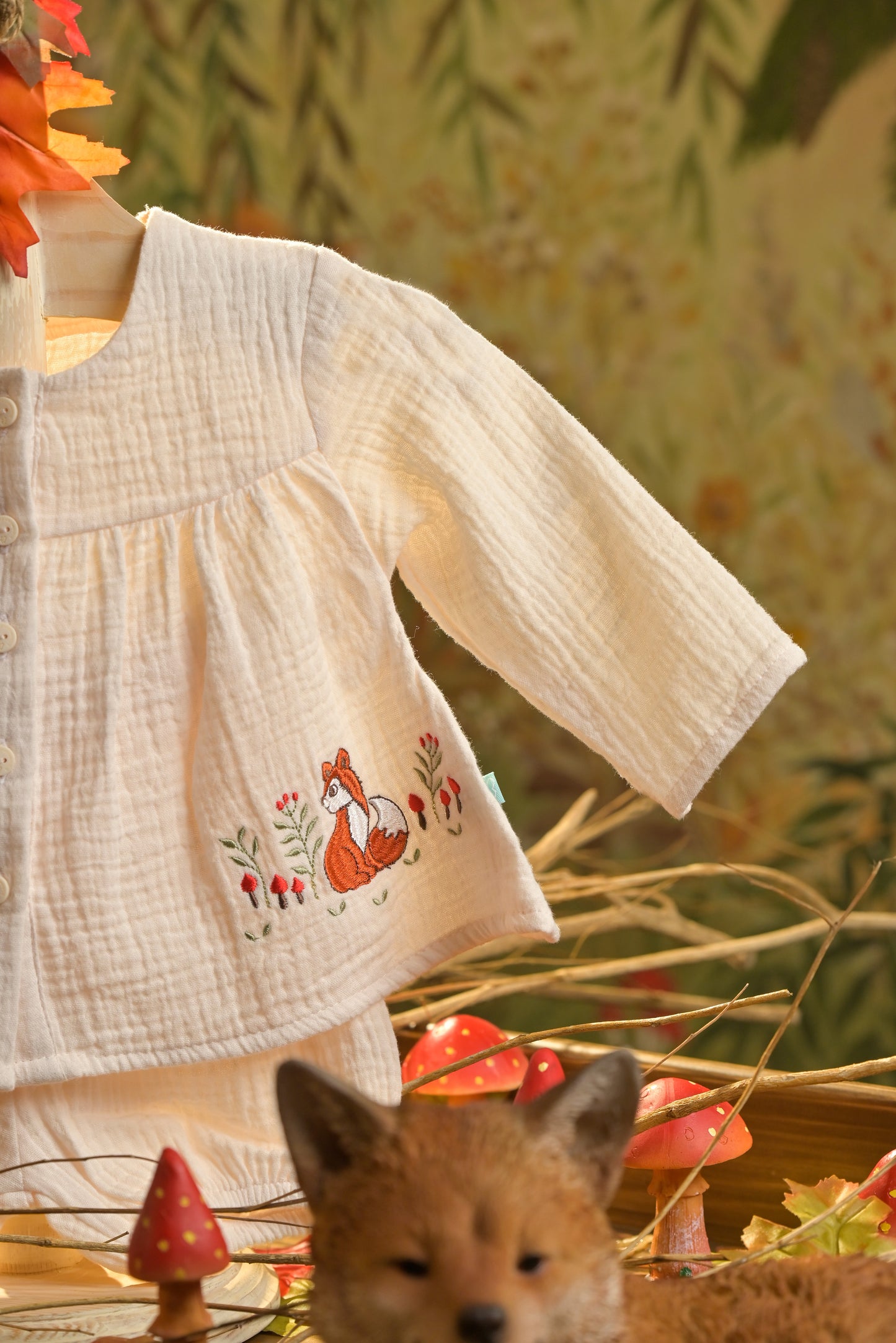 Bamboo Cotton - Whispering Willow Baby Girl Top and Pant Set