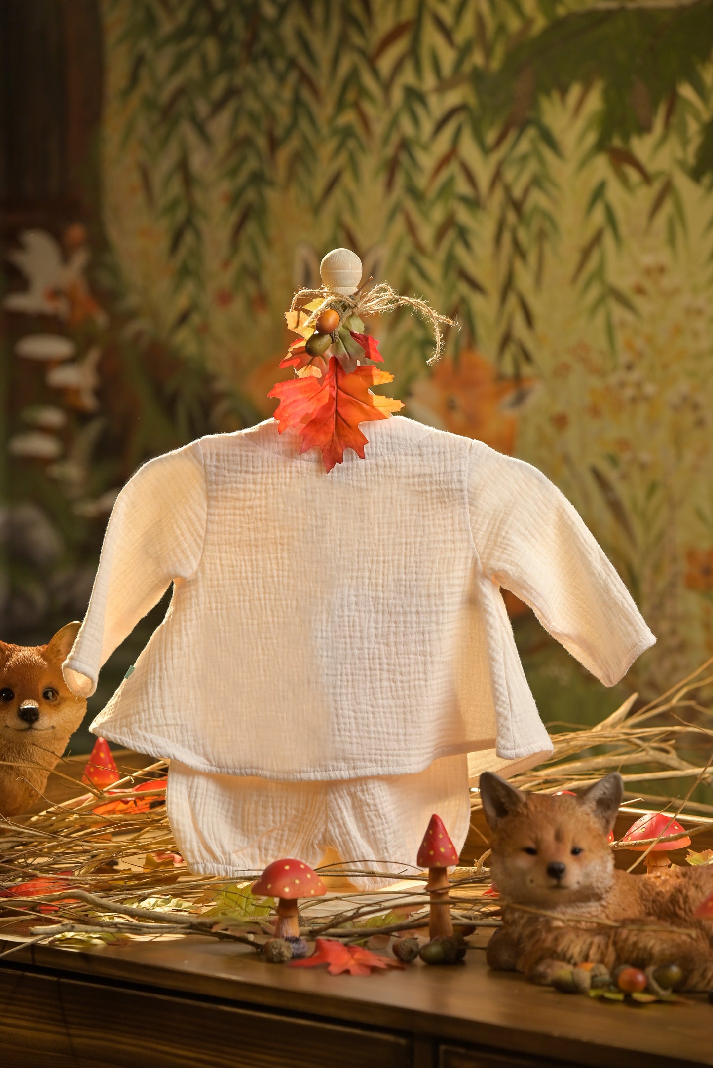 Bamboo Cotton - Whispering Willow Baby Girl Top and Pant Set