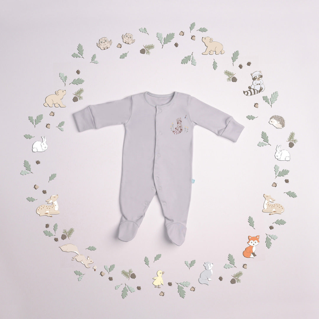 Newborn Sleep Suit - Grey Romper