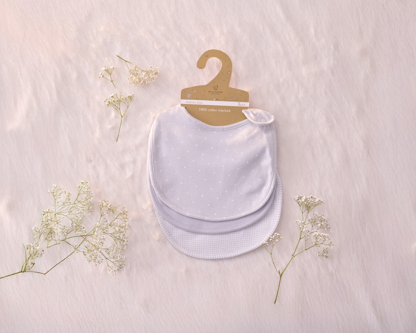 Grey Bibs - Set of 3