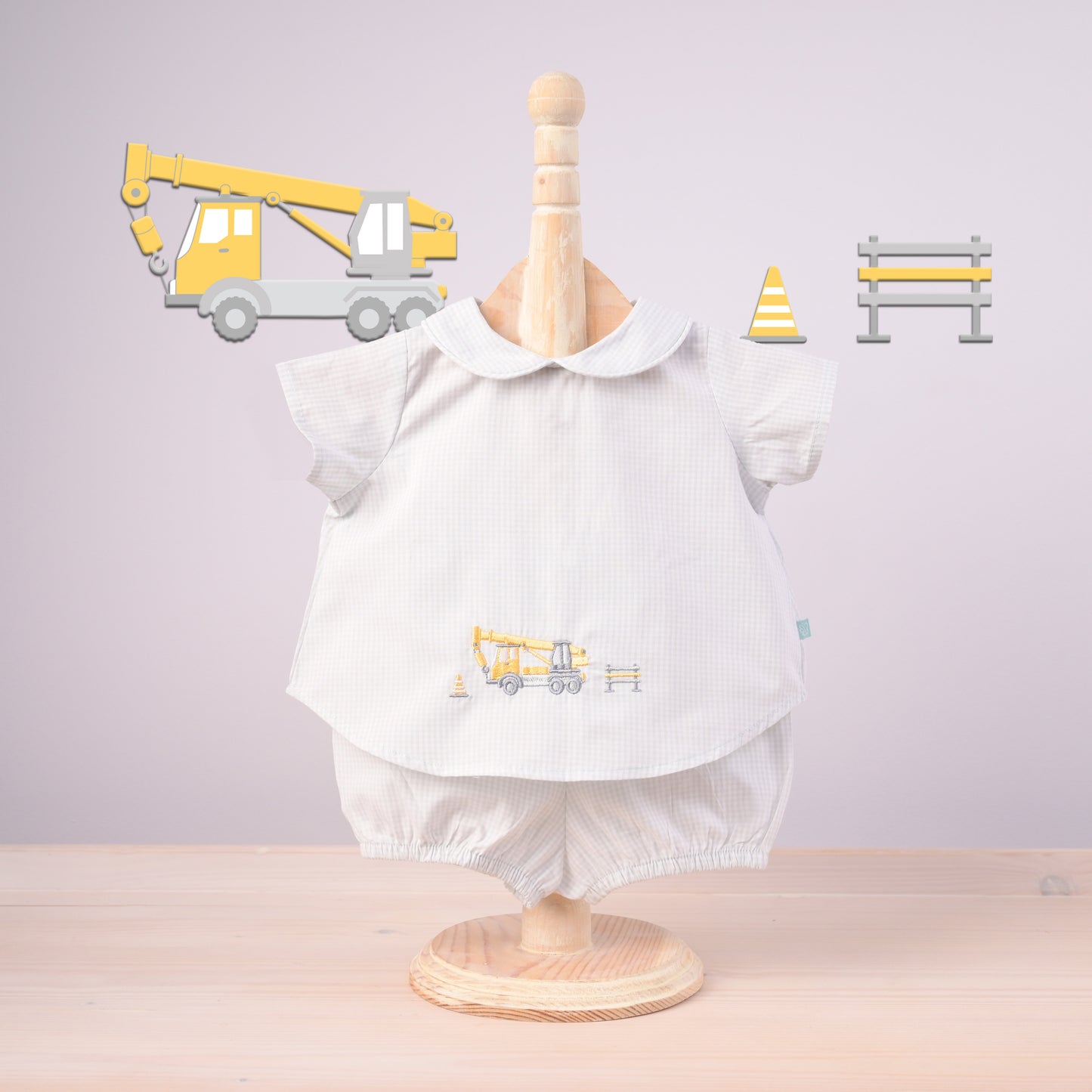 Vehicle - Little Builder Newborn Boy Shirt and Shorts Set