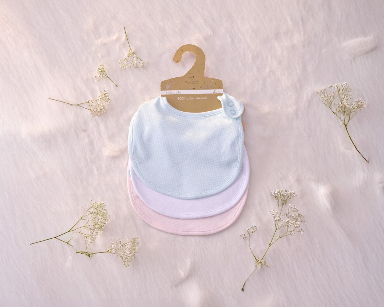 Pastel Multicolor Bibs - Set of 3