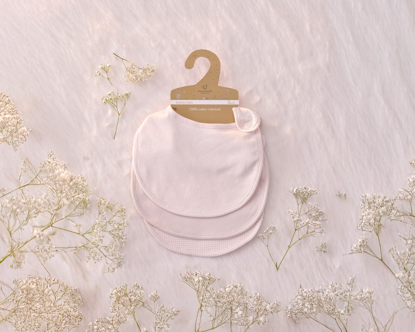 Peach Bibs - Set of 3