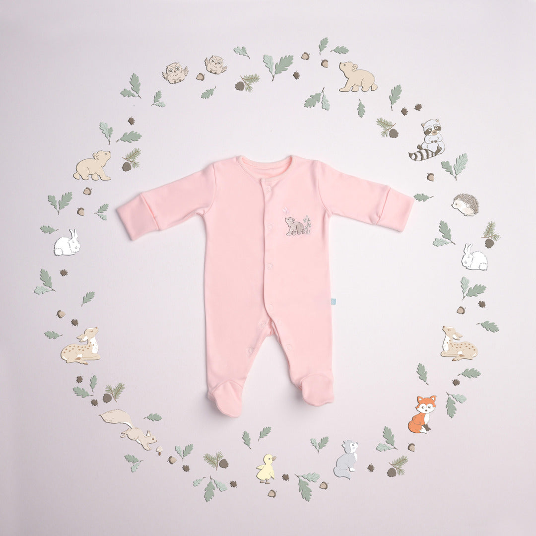 Newborn Sleep Suit - Pink Romper