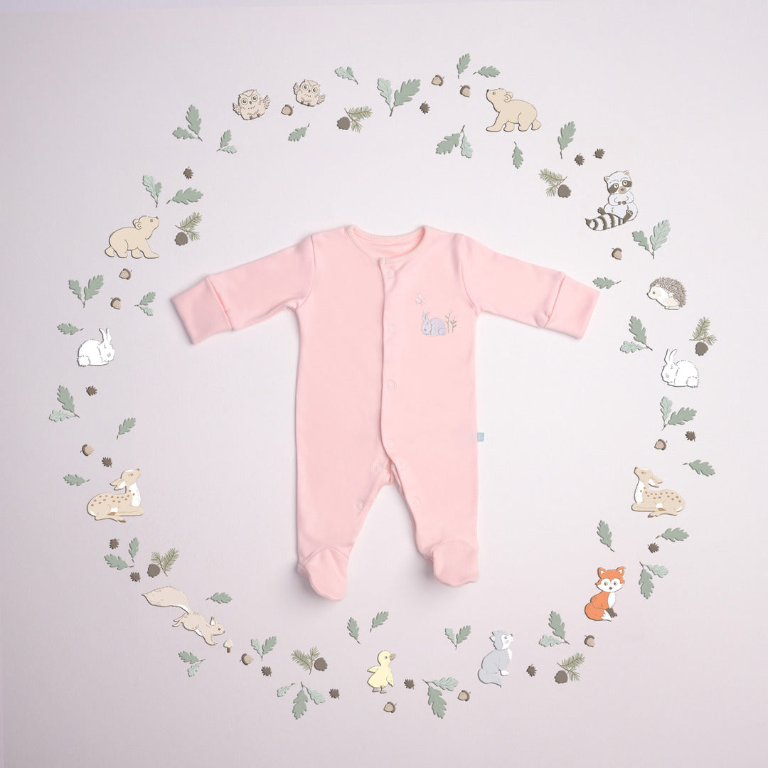 Newborn Sleep Suit - Pink Romper