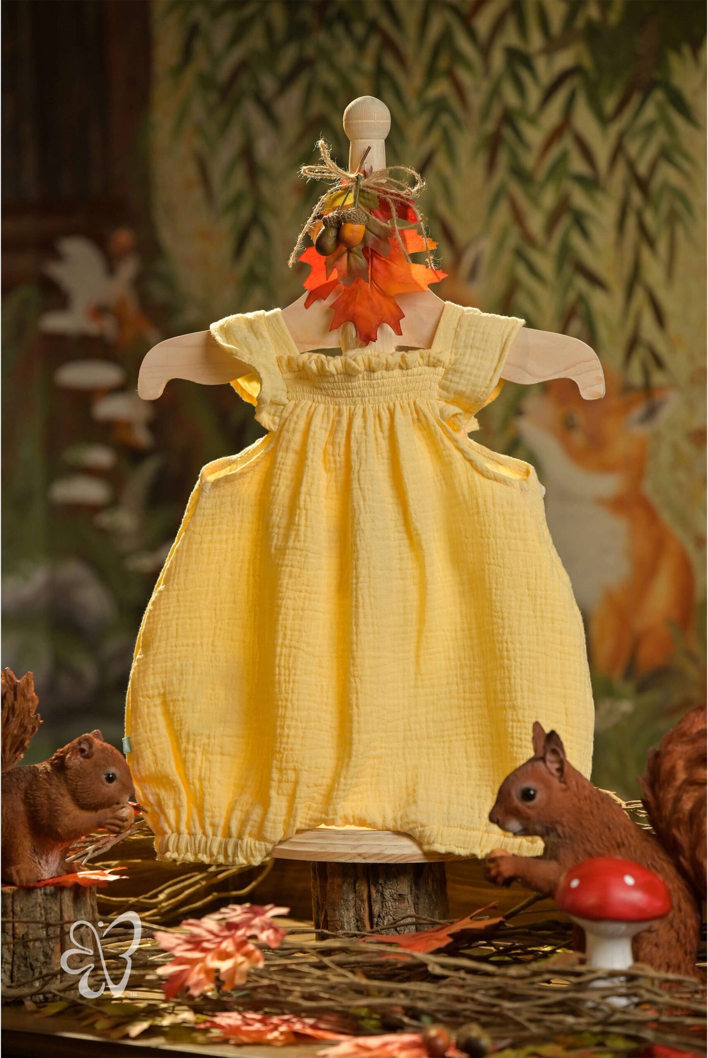 Bamboo Cotton - Nutty Nibbles Girl Romper
