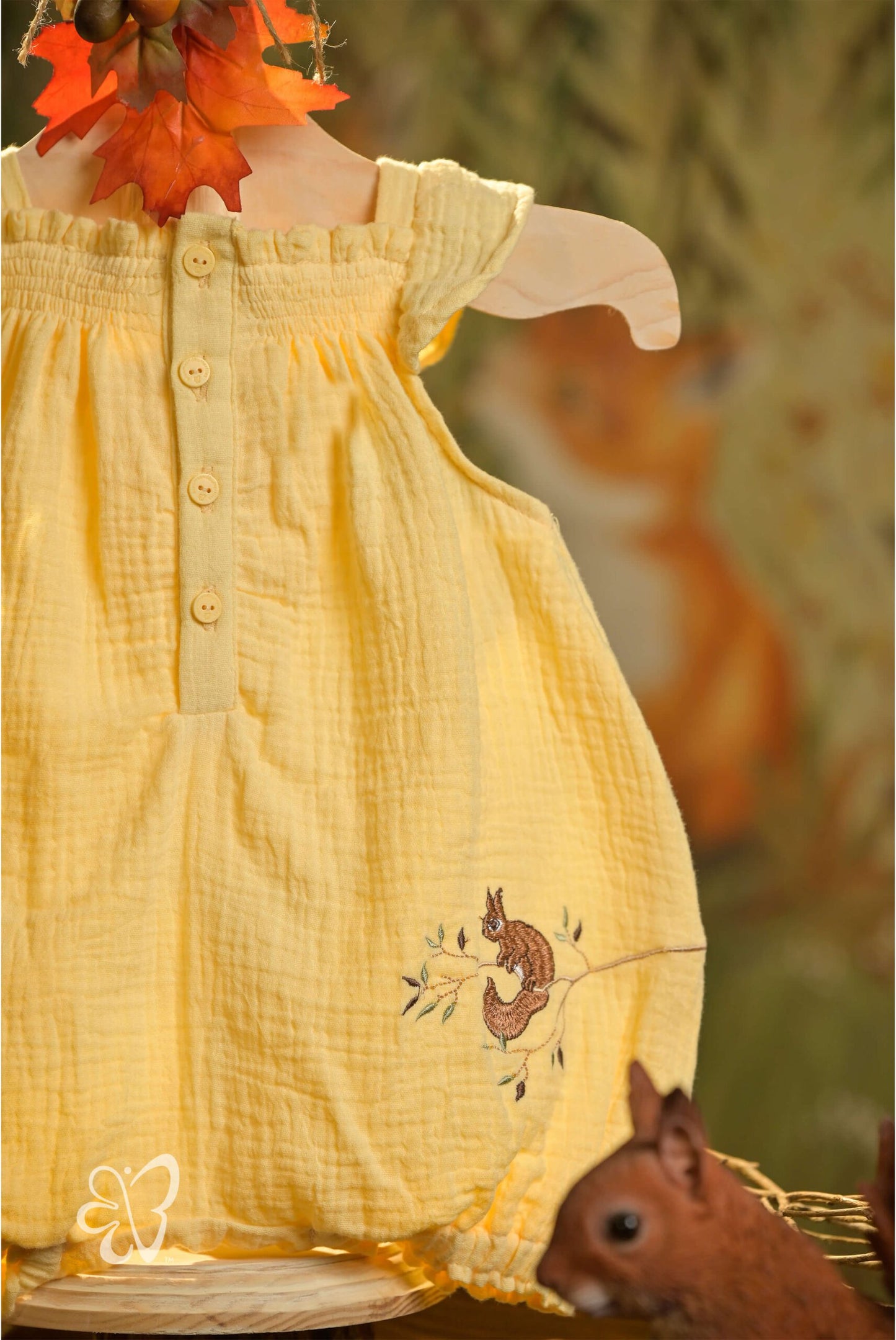 Bamboo Cotton - Nutty Nibbles Girl Romper