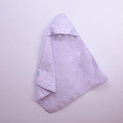 Hooded Quilted Wrap Rainbow Lavender