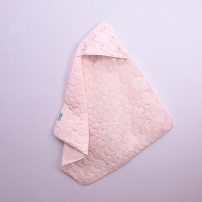 Hooded Quilted Wrap Acorn Peach