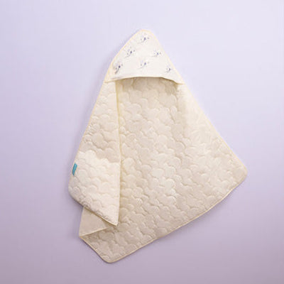 Hooded Quilted Wrap Stars Cream