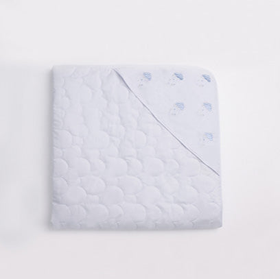 Hooded Quilted Wrap Cloud Powder Blue