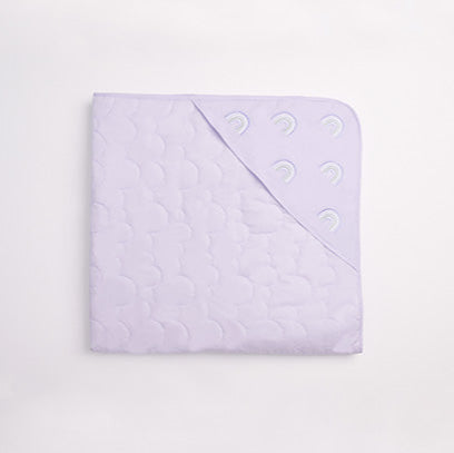 Hooded Quilted Wrap Rainbow Lavender