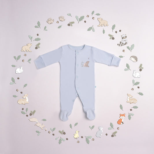 Newborn Sleep Suit - Blue Romper