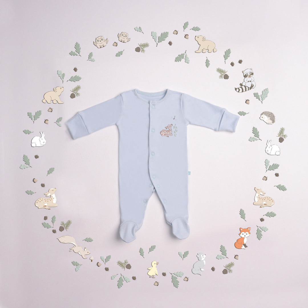 Newborn Sleep Suit - Blue Romper