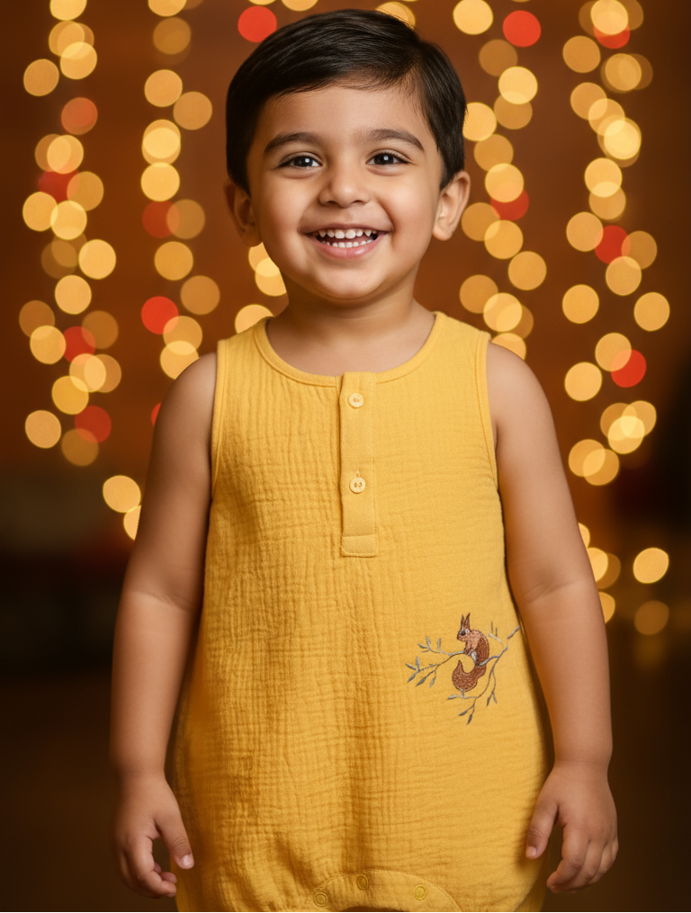 Bamboo Cotton - Thistle Hollow Boys Sleeveless Romper Set