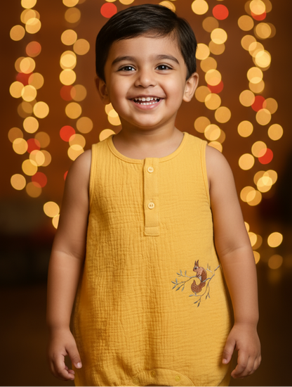 Bamboo Cotton - Thistle Hollow Boys Sleeveless Romper Set