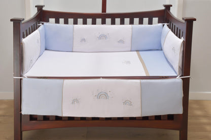 Rainbow Blue Cot Sheet