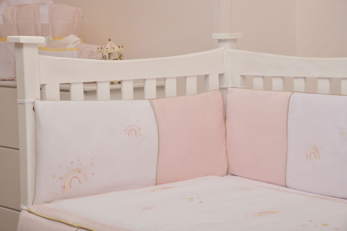 Rainbow Pink Bumpers 4Pcs Cover Set