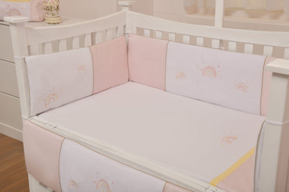 Rainbow Pink Cot Sheet