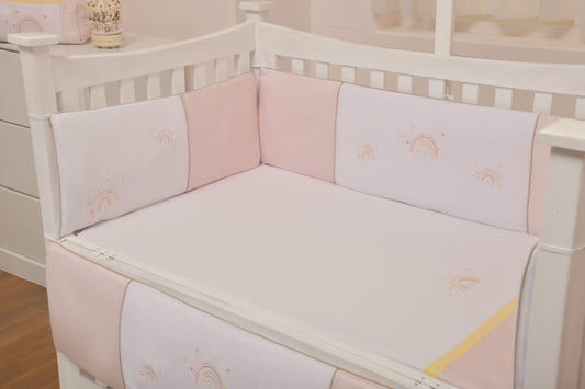 Rainbow Pink Cot Sheet