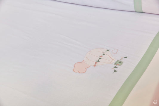 Windy Pink Cot Sheet