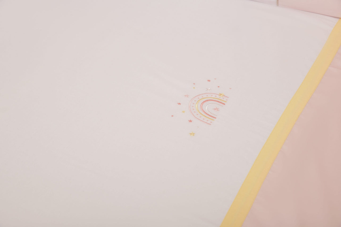Rainbow Pink Cot Sheet