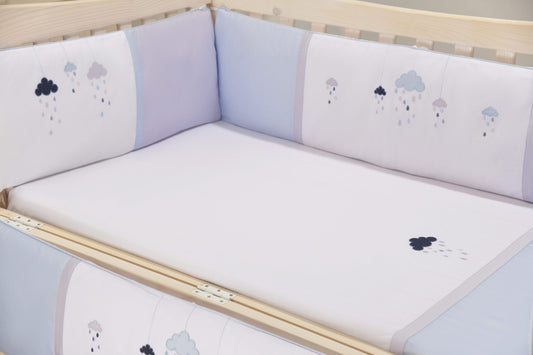 Rainy Blue Cot Sheet