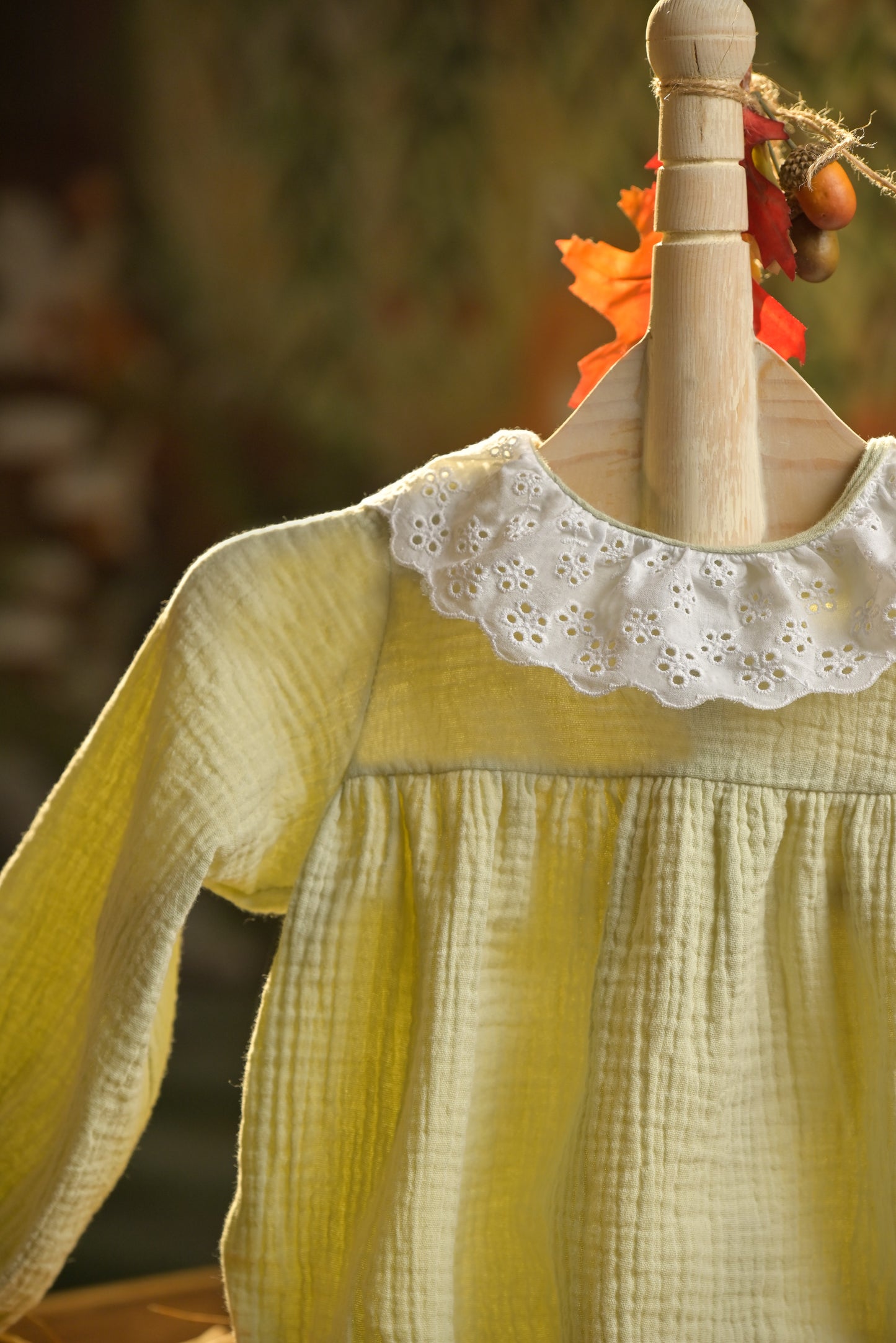 Bamboo Cotton - Ivy Green Baby Girl Romper