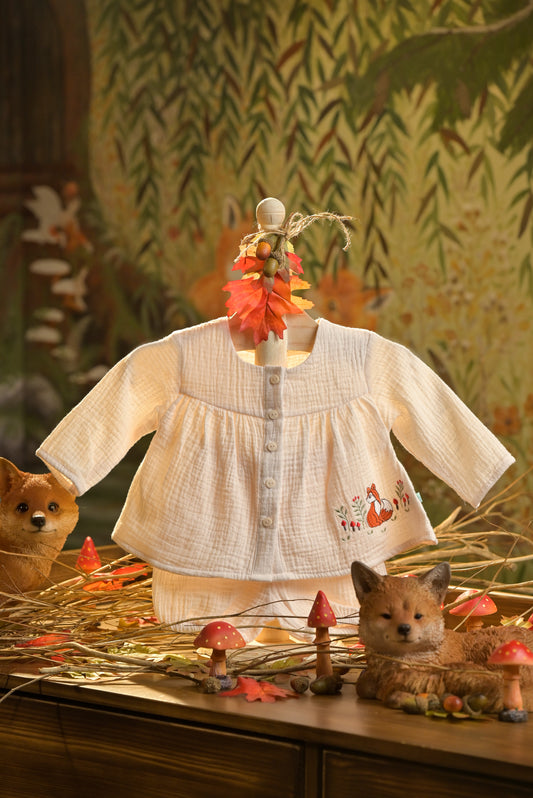 Bamboo Cotton - Whispering Willow Baby Girl Top and Pant Set