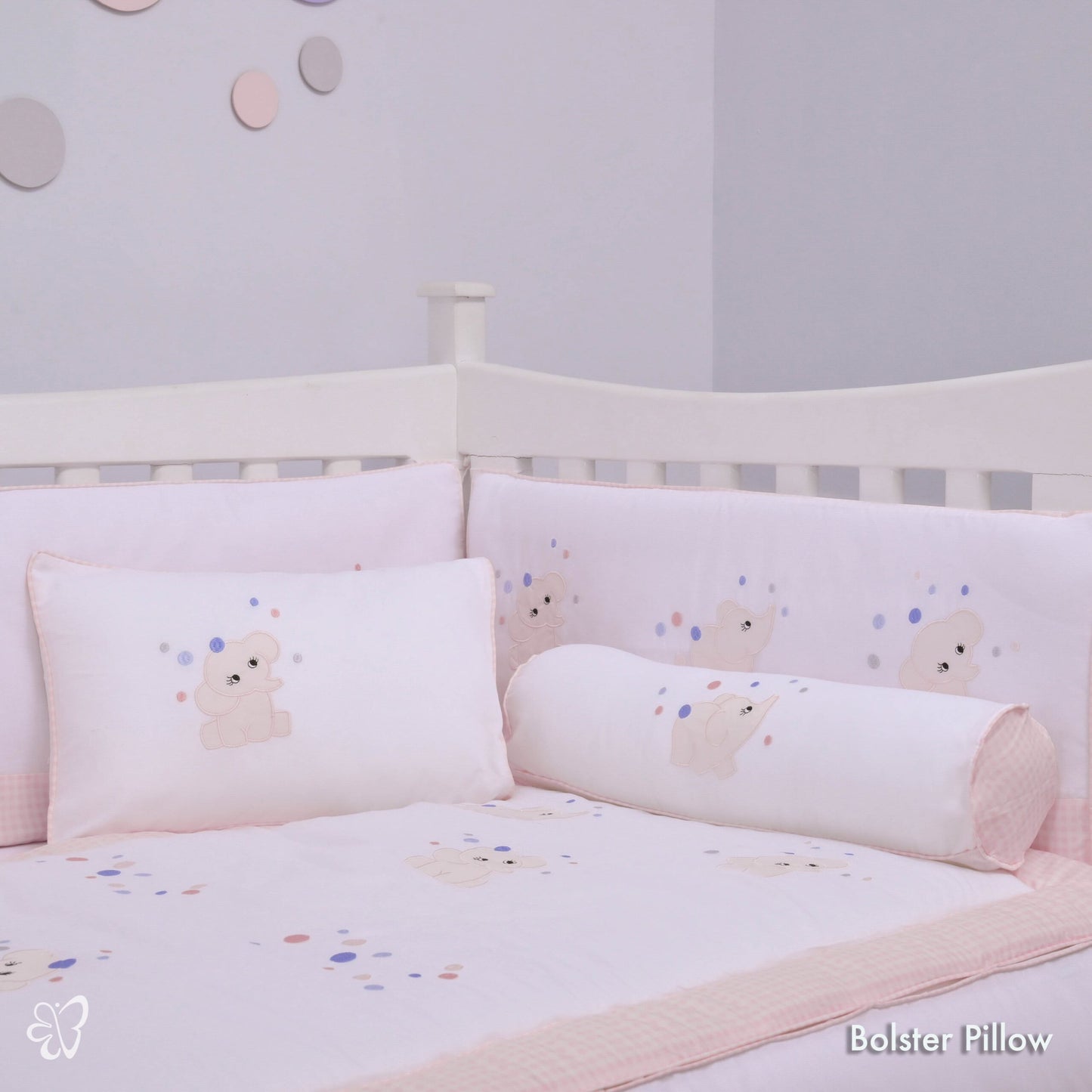 Jumbo Babies Pink Bolster Pillowcase