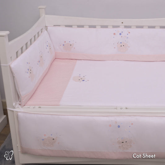 Jumbo Babies Pink Cot Sheet