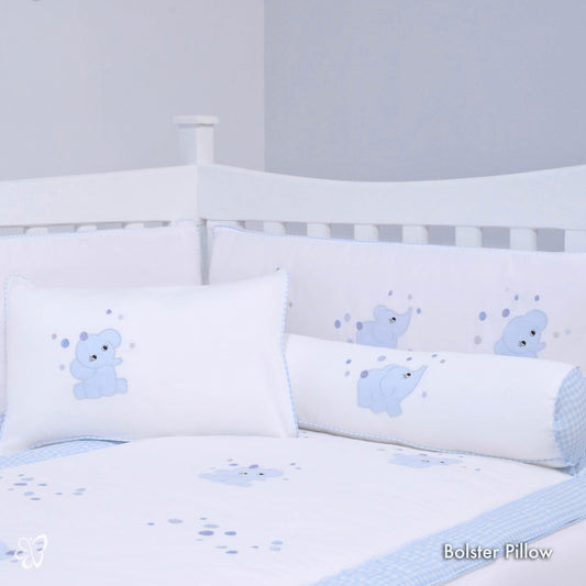 Jumbo Babies Blue Bolster Pillowcase