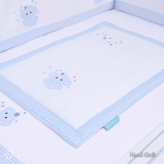 Jumbo Babies Blue Hand Quilt