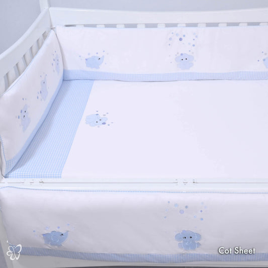 Jumbo Babies Blue Cot Sheet