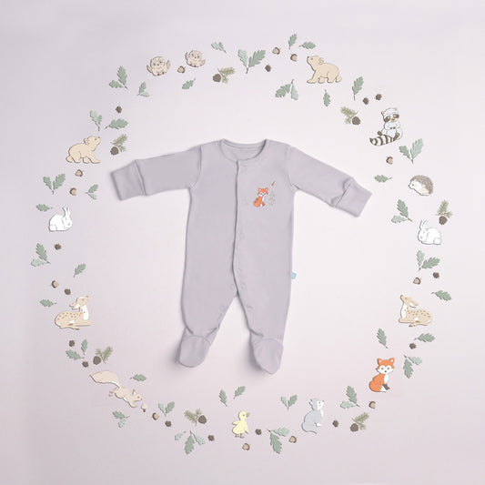 Newborn Sleep Suit - Grey Romper