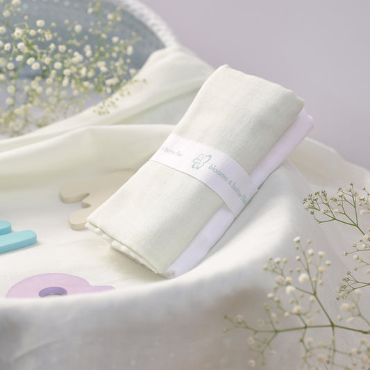 Baby Bath Sheet Light Green (Set of 2)