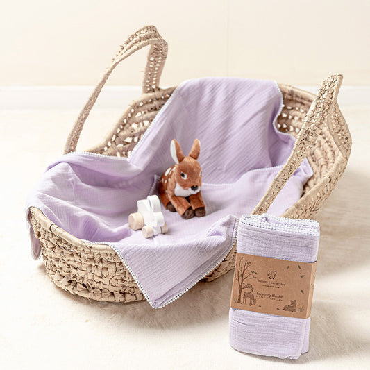 Bamboo Cotton Receiving Blanket-Lilac