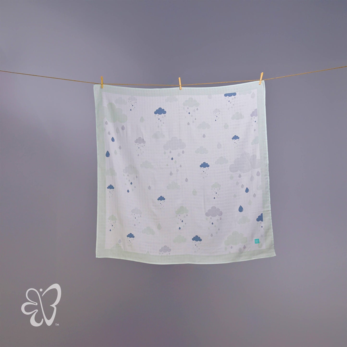Swaddle Wrap – Rainy Blue