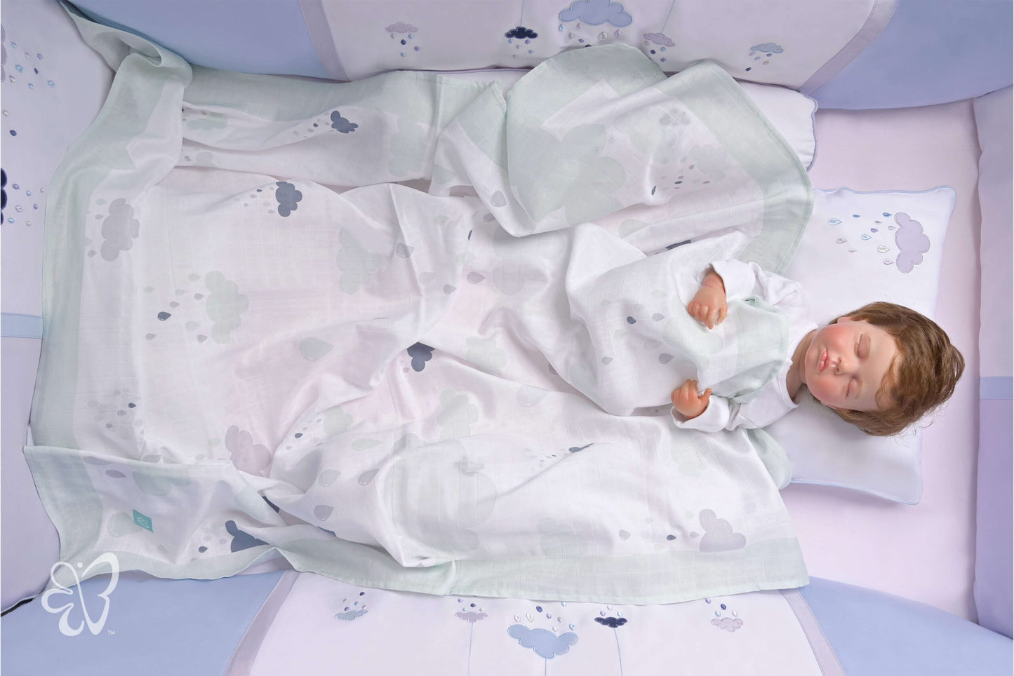 Swaddle Wrap – Rainy Blue