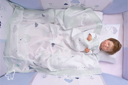 Swaddle Wrap – Rainy Blue