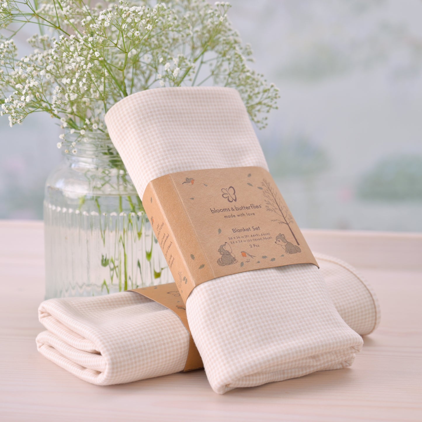 Knitted Receiving Blanket - Moon Light