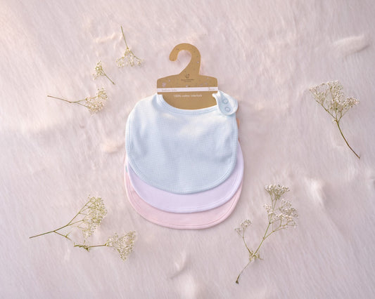 Pastel Multicolor Bibs - Set of 3