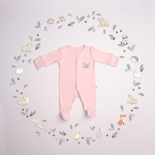 Newborn Sleep Suit - Pink Romper
